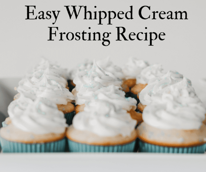 Whipped cream frosting recipe