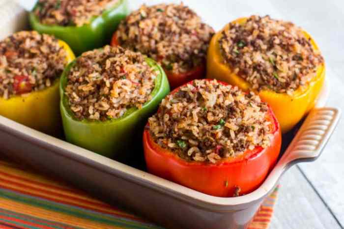 Recipe for stuffed green peppers