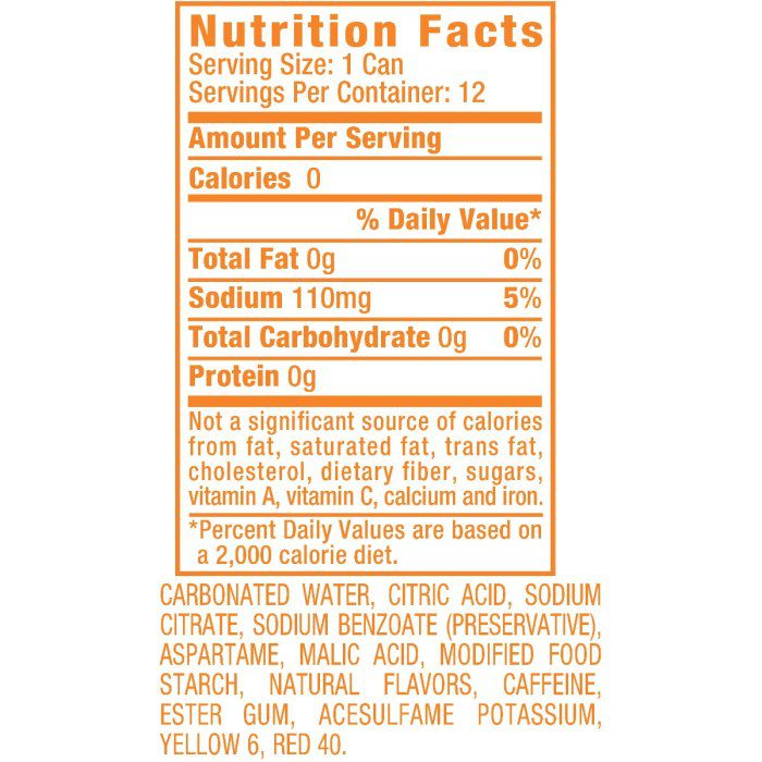 Diet sunkist ingredients