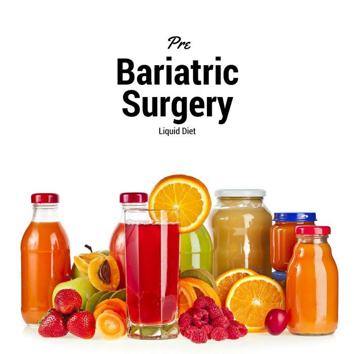 Liquid diet for surgery